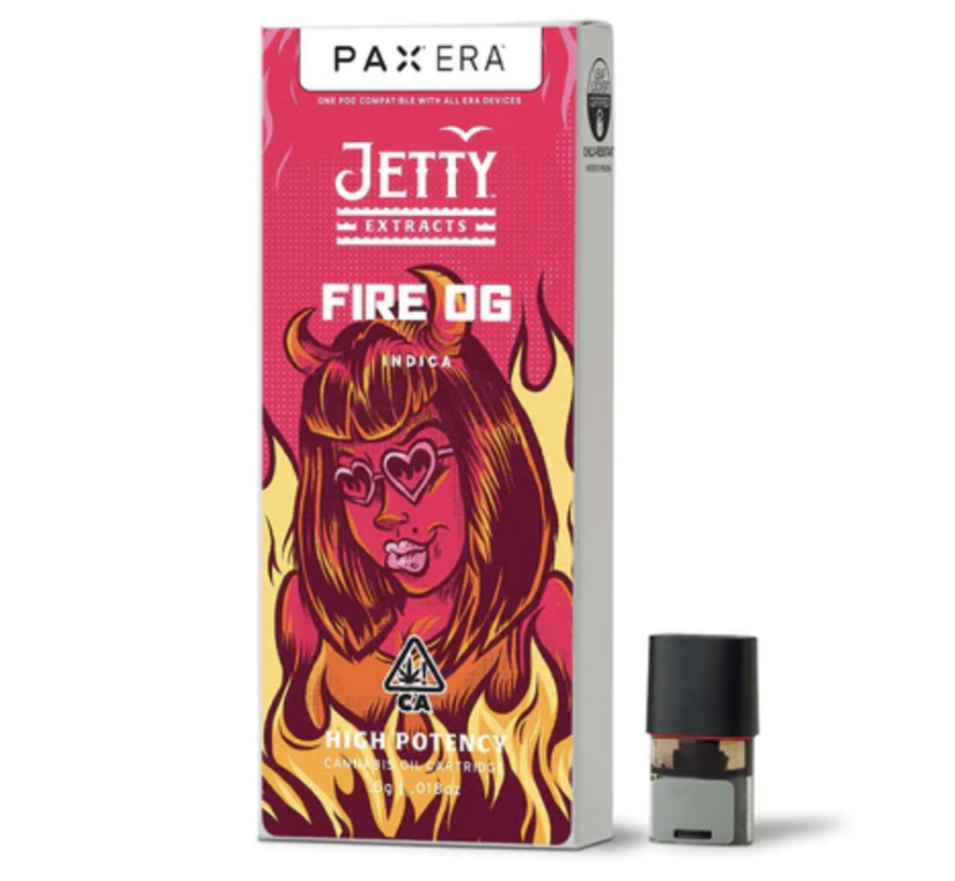 Buy Jetty Extracts Fire OG High THC PAX Era Pod Online