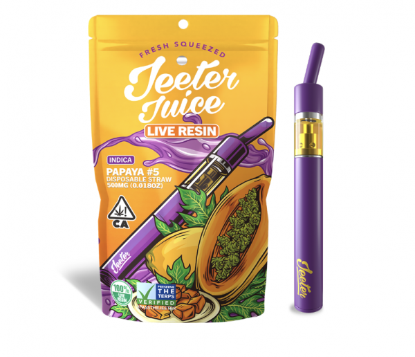 Buy Papaya #5 Live Resin Jeeter Juice Disposable Straw