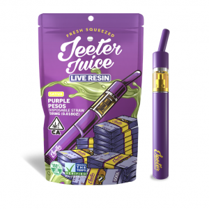 Buy Purple Pesos Live Resin Jeeter Juice Disposable Straw Online